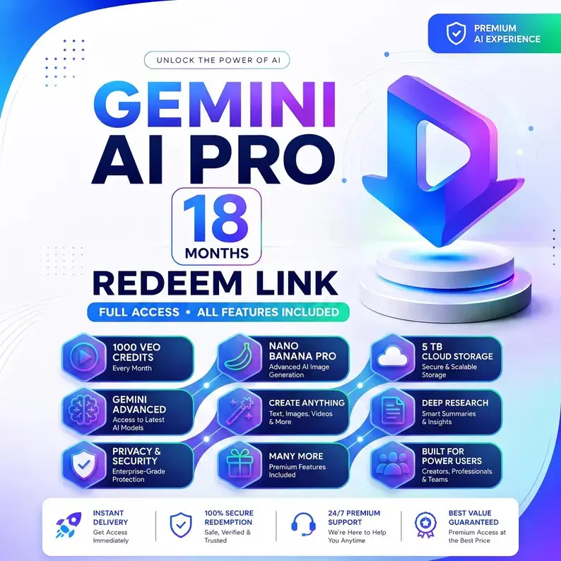 اشتراك جوجل جيميناي برو رخيص