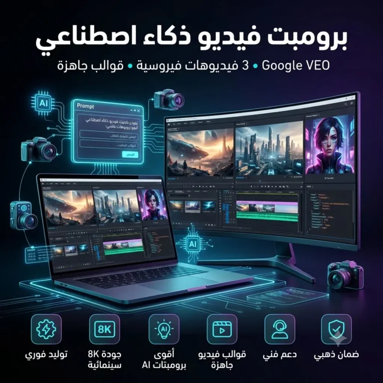 برومبت فيديو ذكاء اصطناعي احترافي برومبتات Google VEO 3