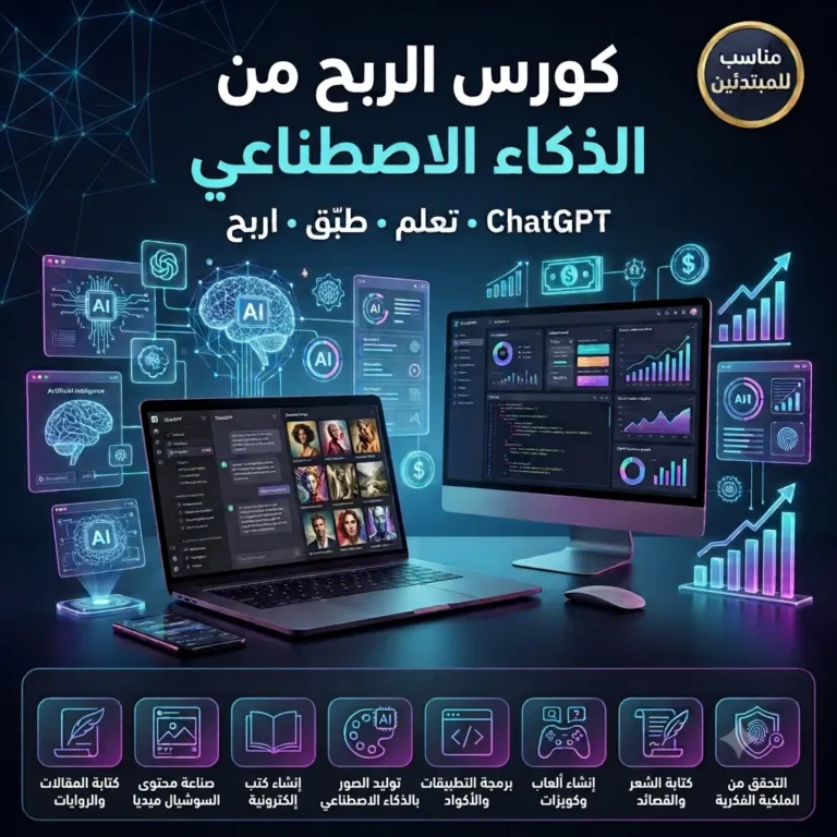 كورس الربح من الذكاء الاصطناعي - تحقيق الدخل باستخدام ChatGPT
