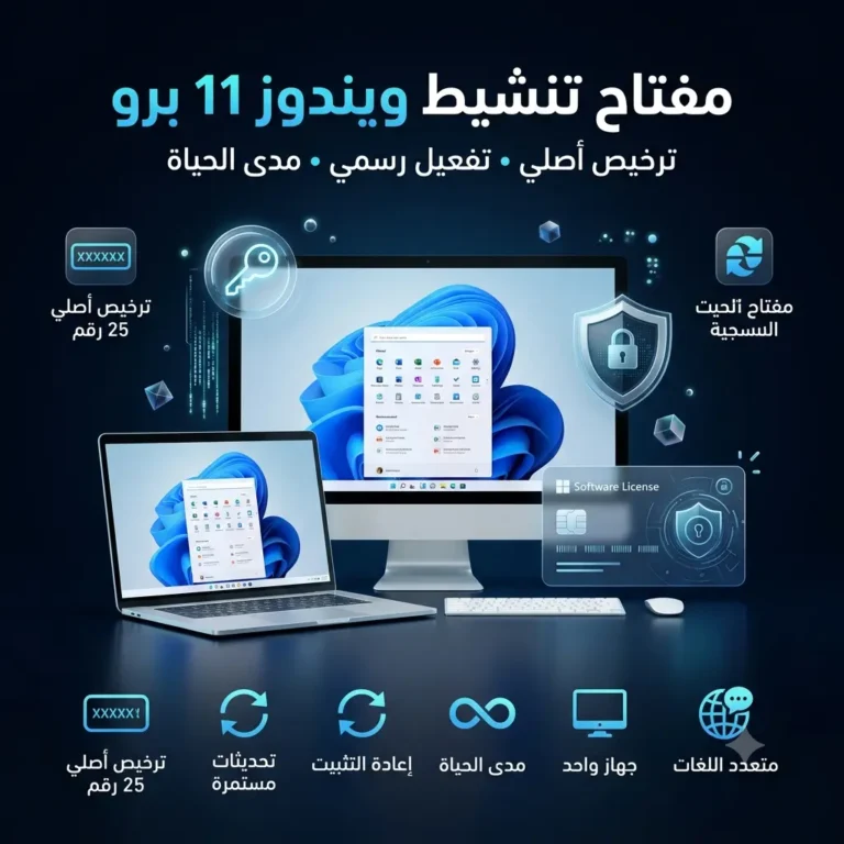 مفتاح تنشيط ويندوز 11 برو ترخيص أصلي مدى الحياة