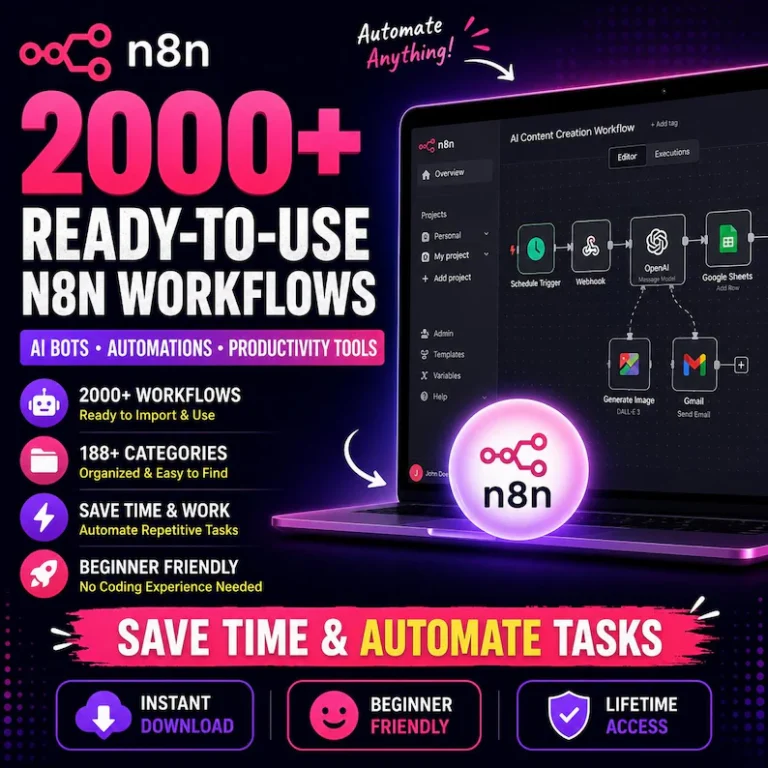 قوالب n8n جاهزة أكثر من 2000 Workflow للأتمتة